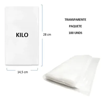 Bolsa transparente 1 kilo