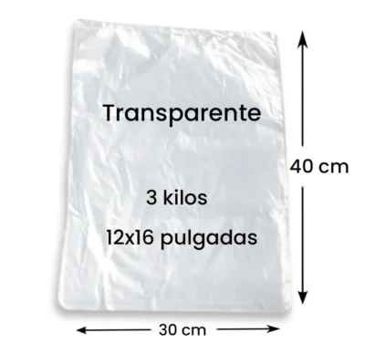 Bolsa transparente 3 kilo
